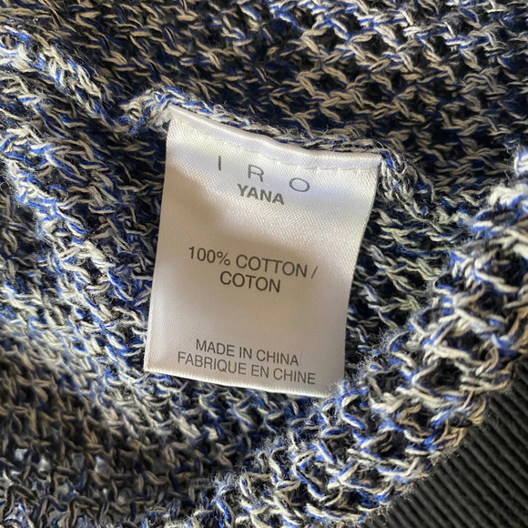 IRO Yana Open Knit Shredded Sleeve Sweater Size XS - Picture 8 of 11